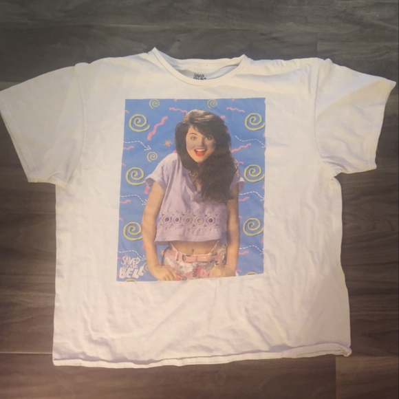Maglietta Ufficiale Saved By The Bell - Serie Anni '80 - Grigia, Cotone, Unisex